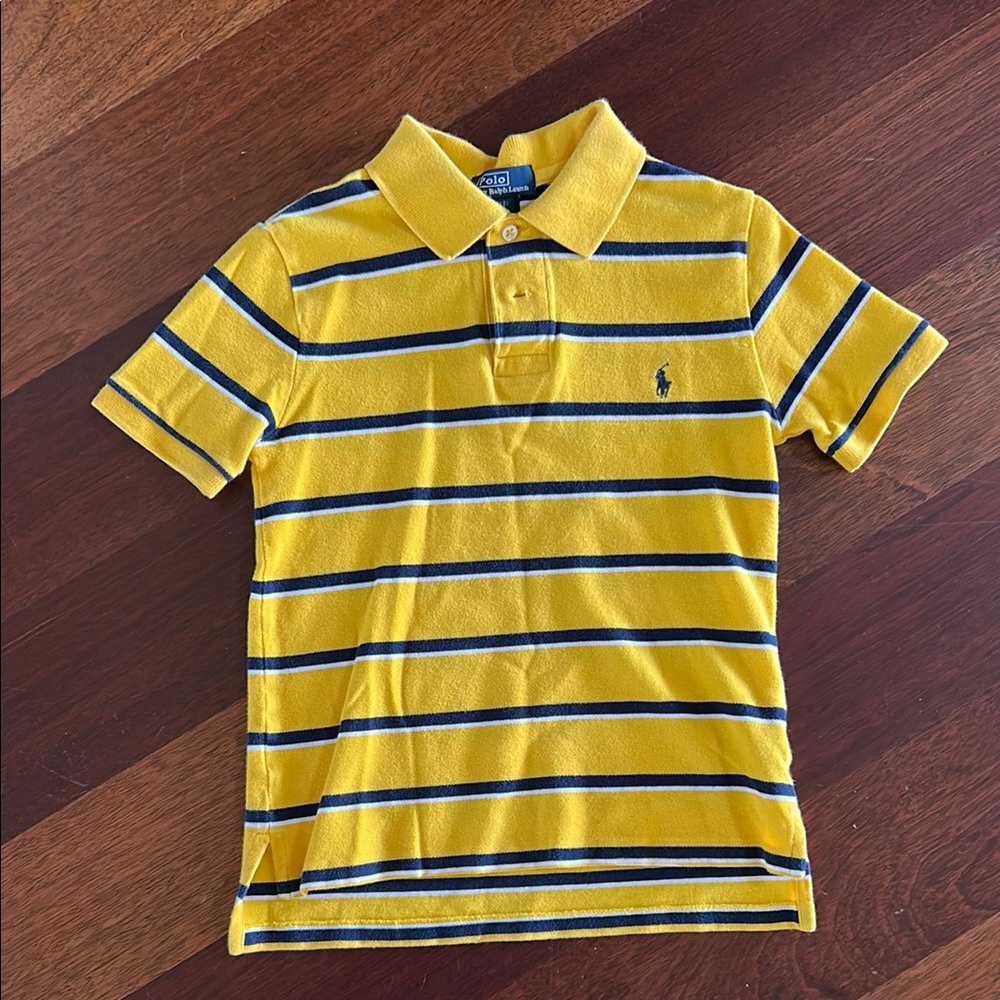 Polo by Ralph Lauren Yellow and Blue Striped Polo Shirt